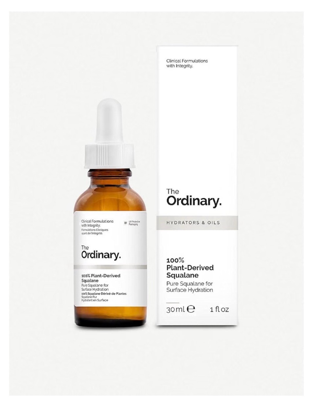 The Ordinary 100% Plant-Derived Squalane Oil 30ml - 1 Fl Oz